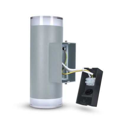 Brilagi - LED RGBW s mogućnošću prigušivanja vanjska zidna svjetiljka MATERA 2xGU10/6W/230V 3000K IP54 siva + daljinski upravljač