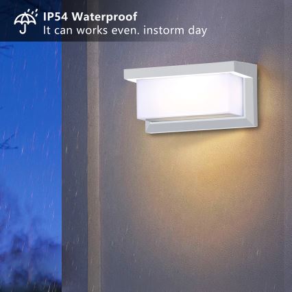 Brilagi - LED RGBW prigušivo vanjsko zidno svjetlo BRICKY 1xE27/15W/230V 2700-6500K IP54 bijela