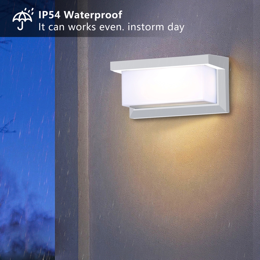 Brilagi - LED RGBW prigušivo vanjsko zidno svjetlo BRICKY 1xE27/15W/230V 2700-6500K IP54 bijela