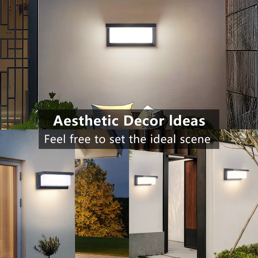 Brilagi - LED RGBW s mogućnošću prigušivanja vanjsko zidno svjetlo BRICKY 1xE27/9W/230V 2700-6500K antracit IP54