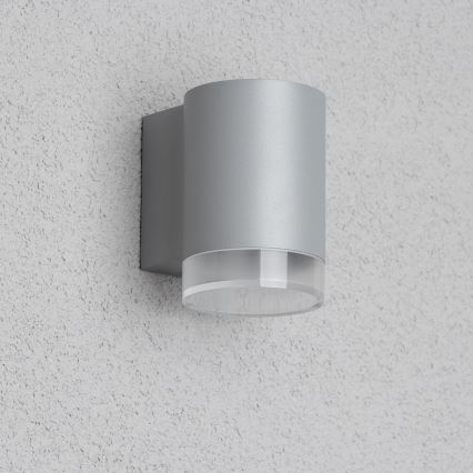 Brilagi - LED RGBW s mogućnošću prigušivanja vanjska zidna svjetiljka MATERA 1xGU10/4,8W/230V 3000K IP54 siva + daljinski upravljač