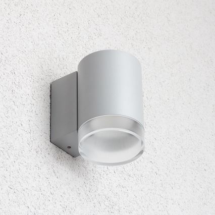 Brilagi - LED RGBW s mogućnošću prigušivanja vanjska zidna svjetiljka MATERA 1xGU10/4,8W/230V 3000K IP54 siva + daljinski upravljač
