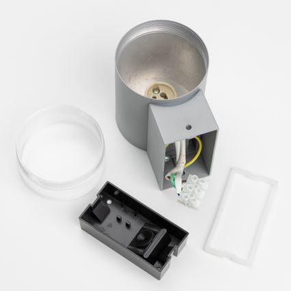 Brilagi - LED RGBW s mogućnošću prigušivanja vanjska zidna svjetiljka MATERA 1xGU10/4,8W/230V 3000K IP54 siva + daljinski upravljač