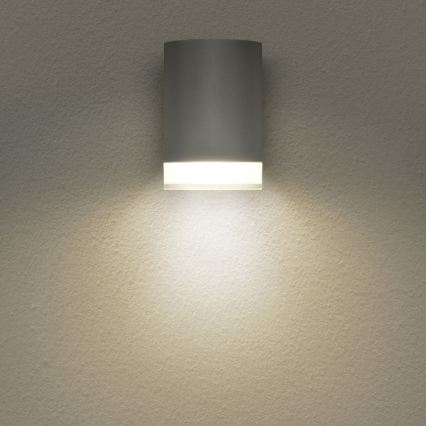 Brilagi - LED RGBW s mogućnošću prigušivanja vanjska zidna svjetiljka MATERA 1xGU10/4,8W/230V 3000K IP54 siva + daljinski upravljač