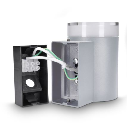 Brilagi - LED RGBW s mogućnošću prigušivanja vanjska zidna svjetiljka MATERA 1xGU10/6W/230V 3000K IP54 siva + daljinski upravljač