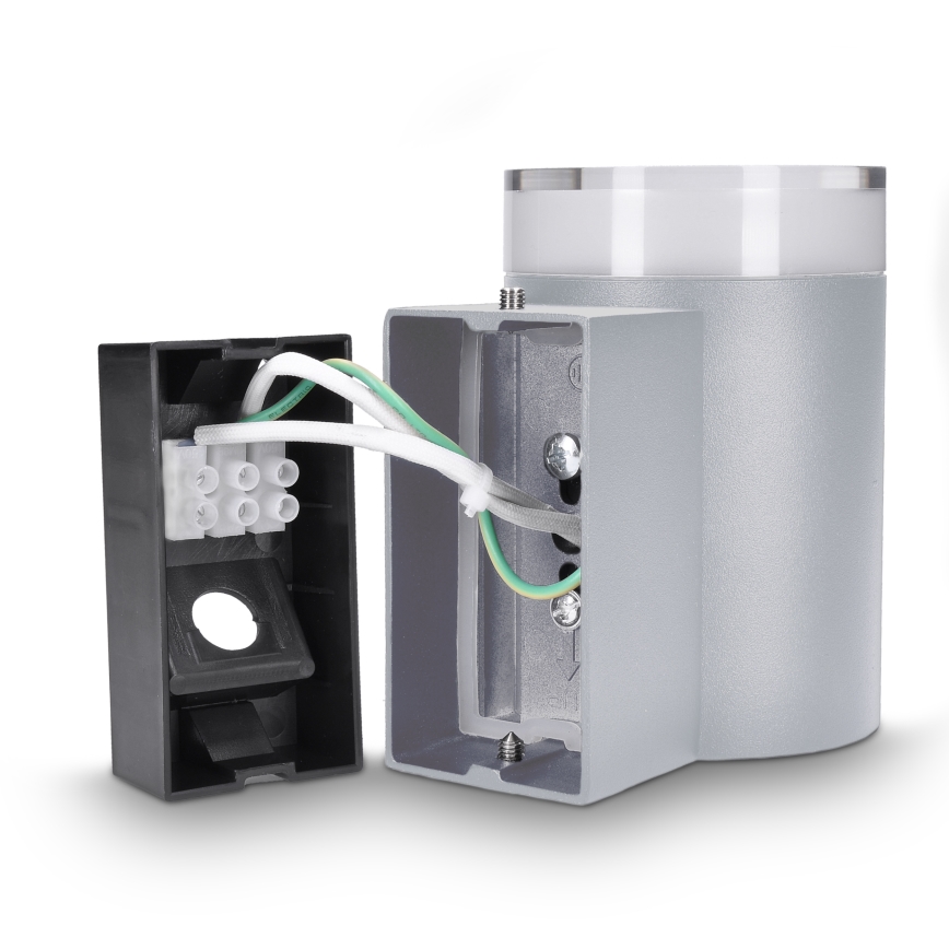 Brilagi - LED RGBW s mogućnošću prigušivanja vanjska zidna svjetiljka MATERA 1xGU10/6W/230V 3000K IP54 siva + daljinski upravljač