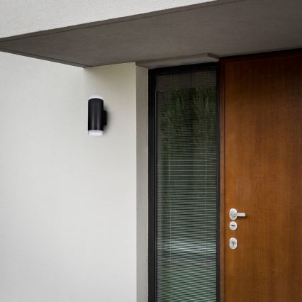 Brilagi - LED RGBW prigušivo vanjsko zidno svjetlo MATERA 2xGU10/4,8W/230V 3000K IP54 crno + daljinski upravljač