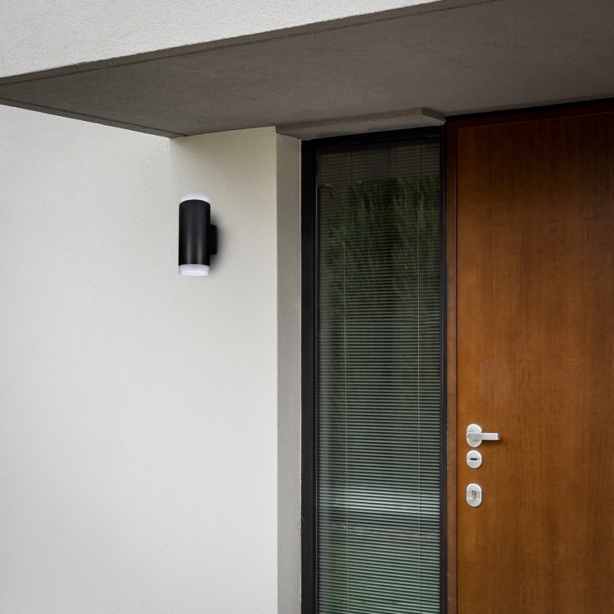 Brilagi - LED RGBW prigušivo vanjsko zidno svjetlo MATERA 2xGU10/4,8W/230V 3000K IP54 crno + daljinski upravljač