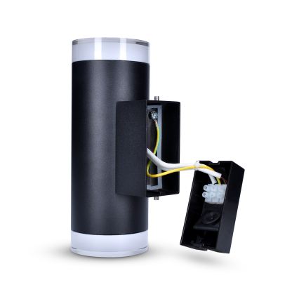 Brilagi - LED RGBW prigušivo vanjsko zidno svjetlo MATERA 2xGU10/4,8W/230V 3000K IP54 crno + daljinski upravljač