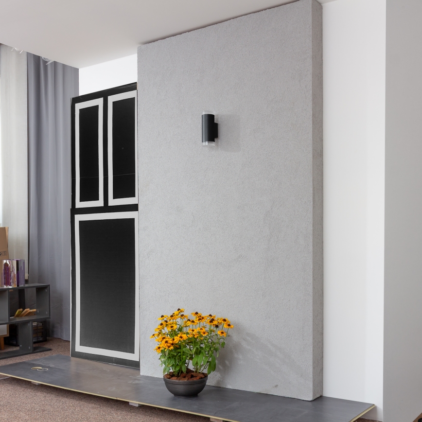 Brilagi - LED RGBW prigušivo vanjsko zidno svjetlo MATERA 2xGU10/6W/230V 3000K IP54 crno + daljinski upravljač