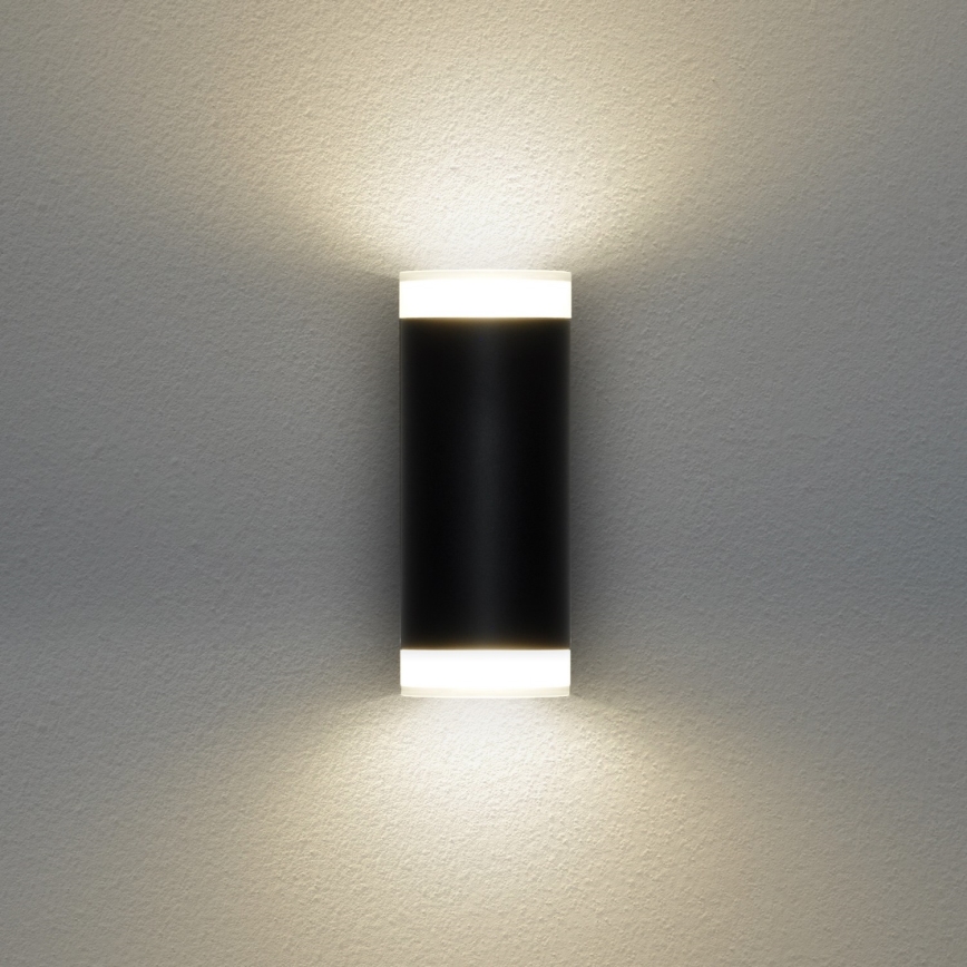 Brilagi - LED RGBW prigušivo vanjsko zidno svjetlo MATERA 2xGU10/6W/230V 3000K IP54 crno + daljinski upravljač