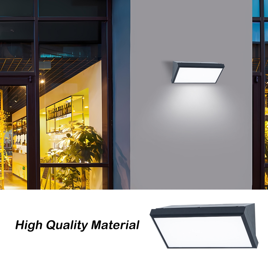 Brilagi - LED RGBW prigušivo vanjsko zidno svjetlo TRIANGLE 1xE27/9W/230V 2700-6500K IP65 antracit