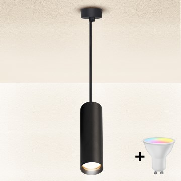 Brilagi - LED RGBW zatemnjiv luster na kabelu SELE 1xGU10/6W/230V 3000K crna