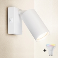 Brilagi - LED RGBW zidno spot svjetlo s prekidačem SELE i mogućnošću prigušivanja 1xGU10/4,8W/230V 3000K bijela + daljinski upravljač