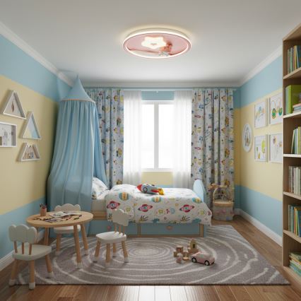 Brilagi - LED prigušivo dječje stropno svjetlo BUNNY LED/83W/230V 3000-6000K Ø 49 cm + daljinski upravljač