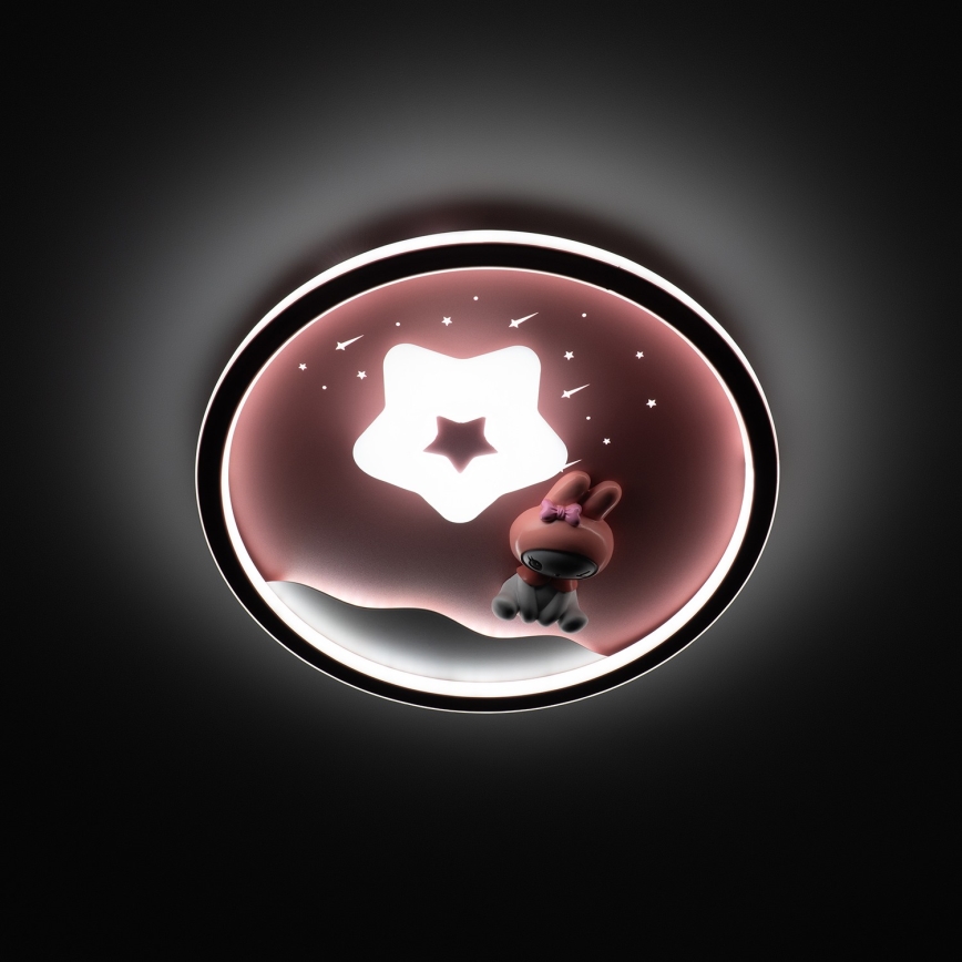 Brilagi - LED prigušivo dječje stropno svjetlo BUNNY LED/83W/230V 3000-6000K Ø 49 cm + daljinski upravljač