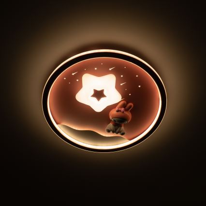 Brilagi - LED prigušivo dječje stropno svjetlo BUNNY LED/83W/230V 3000-6000K Ø 49 cm + daljinski upravljač