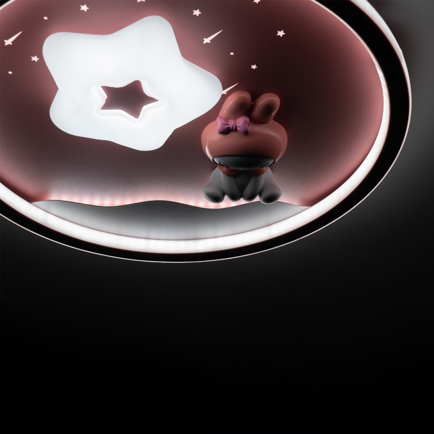 Brilagi - LED prigušivo dječje stropno svjetlo BUNNY LED/83W/230V 3000-6000K Ø 49 cm + daljinski upravljač