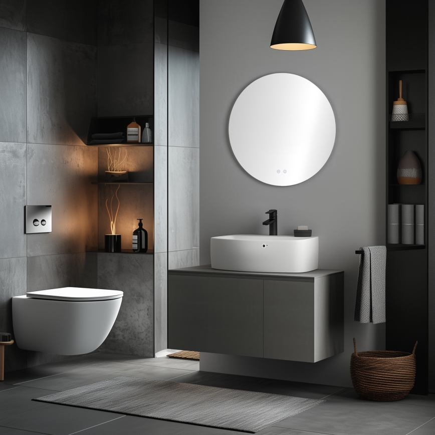 Brilagi - DEMI PRO LED grijano ogledalo za kupaonicu LED/20W/230V Ø 60 cm IP44 CRI 90 prigušivo + CCT