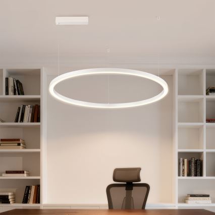 Brilagi - LED luster PORTOFINO na sajli, s mogućnošću prigušivanja, LED/60W/230V 3000-6000K Ø 80 cm bijela + daljinski upravljač
