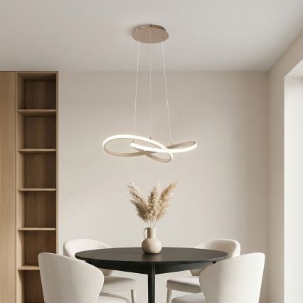 Brilagi - LED luster na sajli INFINITY, s mogućnošću prigušivanja, LED/55W/230V 3000-6000K 50x50 cm, bež + s daljinskim upravljačem
