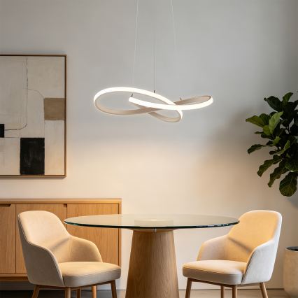 Brilagi - LED luster na sajli INFINITY, s mogućnošću prigušivanja, LED/55W/230V 3000-6000K 50x50 cm, bež + s daljinskim upravljačem