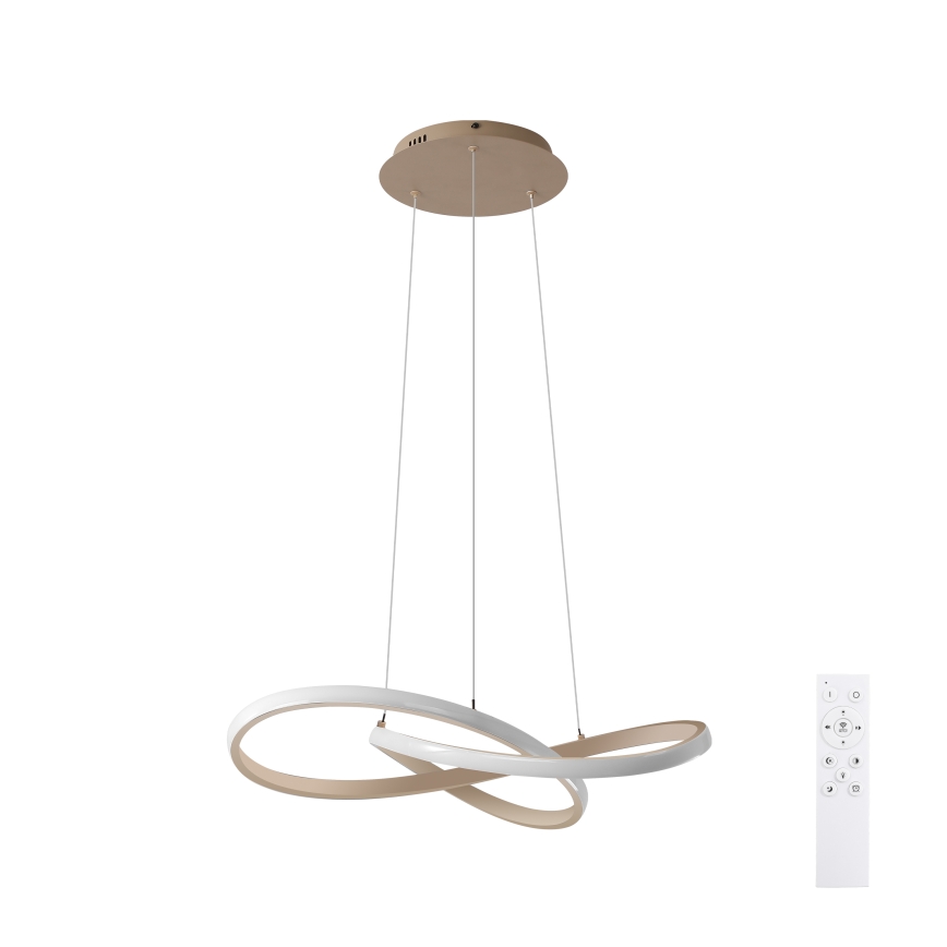 Brilagi - LED luster na sajli INFINITY, s mogućnošću prigušivanja, LED/55W/230V 3000-6000K 50x50 cm, bež + s daljinskim upravljačem