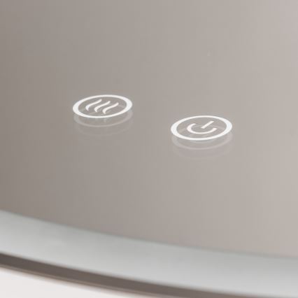 Brilagi - LED prigušivo grijano kupaonsko ogledalo s pozadinskim osvjetljenjem ALU PRO LED/18W/230V Ø 60 cm 3000/4000/6500K IP44 sjajni krom CRI 90