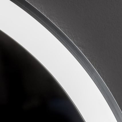 Brilagi - LED kupaonsko ogledalo s mogućnošću prigušivanja, grijačem i LED pozadinskim osvjetljenjem ALU PRO LED/18W/230V Ø 60 cm 3000/4000/6500K IP44 matni krom CRI 90