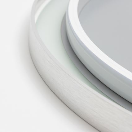 Brilagi - LED kupaonsko ogledalo s mogućnošću prigušivanja, grijačem i LED pozadinskim osvjetljenjem ALU PRO LED/18W/230V Ø 60 cm 3000/4000/6500K IP44 matni krom CRI 90