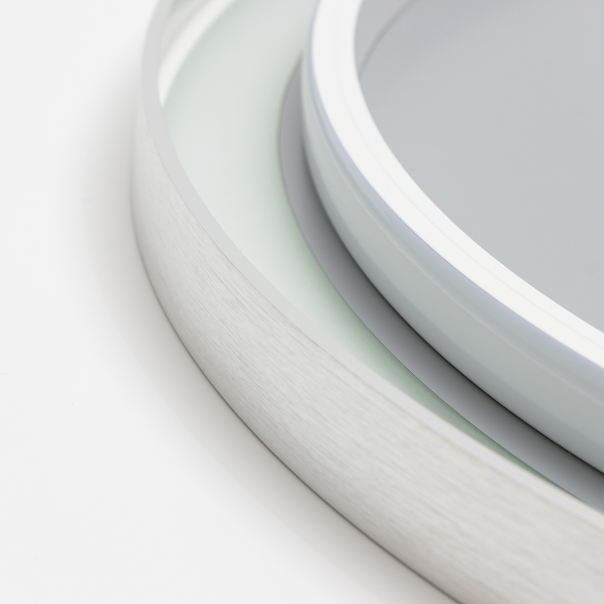 Brilagi - LED kupaonsko ogledalo s mogućnošću prigušivanja, grijačem i LED pozadinskim osvjetljenjem ALU PRO LED/18W/230V Ø 60 cm 3000/4000/6500K IP44 matni krom CRI 90