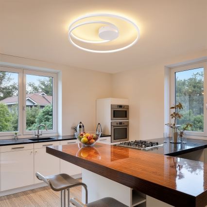 Brilagi - LED prigušiva stropna svjetiljka TWISTER LED/75W/230V 3000-6000K Ø 70 cm bijela + daljinski upravljač