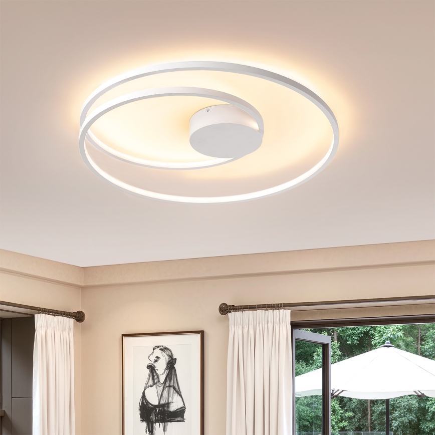 Brilagi - LED prigušiva stropna svjetiljka TWISTER LED/75W/230V 3000-6000K Ø 70 cm bijela + daljinski upravljač