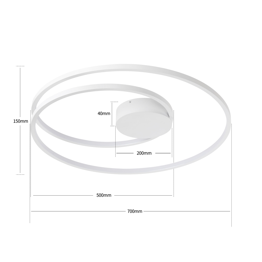 Brilagi - LED prigušiva stropna svjetiljka TWISTER LED/75W/230V 3000-6000K Ø 70 cm bijela + daljinski upravljač