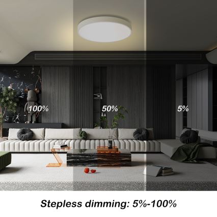 Brilagi - LED Smanjivač stropno svjetlo POOL LED/60W/230V 3000-6000K ø 60 cm bijelo + daljinsko upravljanje