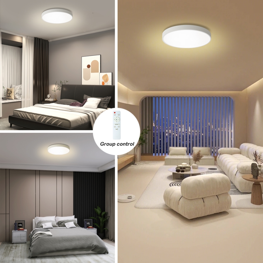 Brilagi - LED Smanjivač stropno svjetlo POOL LED/60W/230V 3000-6000K ø 60 cm bijelo + daljinsko upravljanje