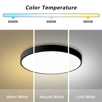 Brilagi - LED Smanjivač stropno svjetlo POOL LED/60W/230V 3000-6000K ø 60 cm crno + daljinsko upravljanje