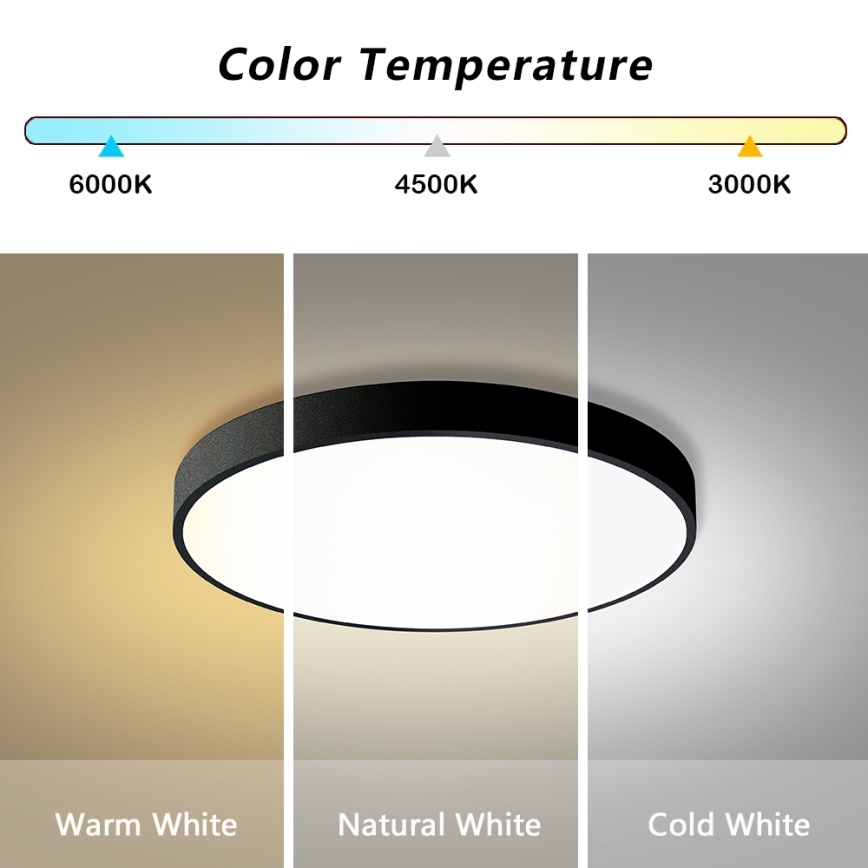 Brilagi - LED Smanjivač stropno svjetlo POOL LED/60W/230V 3000-6000K ø 60 cm crno + daljinsko upravljanje