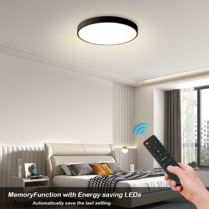 Brilagi - LED Smanjivač stropno svjetlo POOL LED/60W/230V 3000-6000K ø 60 cm crno + daljinsko upravljanje