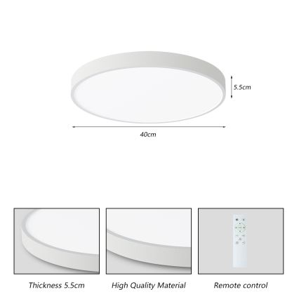 Brilagi - LED stropna svjetiljka s prigušivanjem POOL SMART LED/48W/230V 40 cm 3000-6000K Wi-Fi Tuya + daljinski upravljač bijela