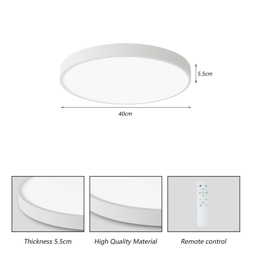 Brilagi - LED stropna svjetiljka s prigušivanjem POOL SMART LED/48W/230V 40 cm 3000-6000K Wi-Fi Tuya + daljinski upravljač bijela