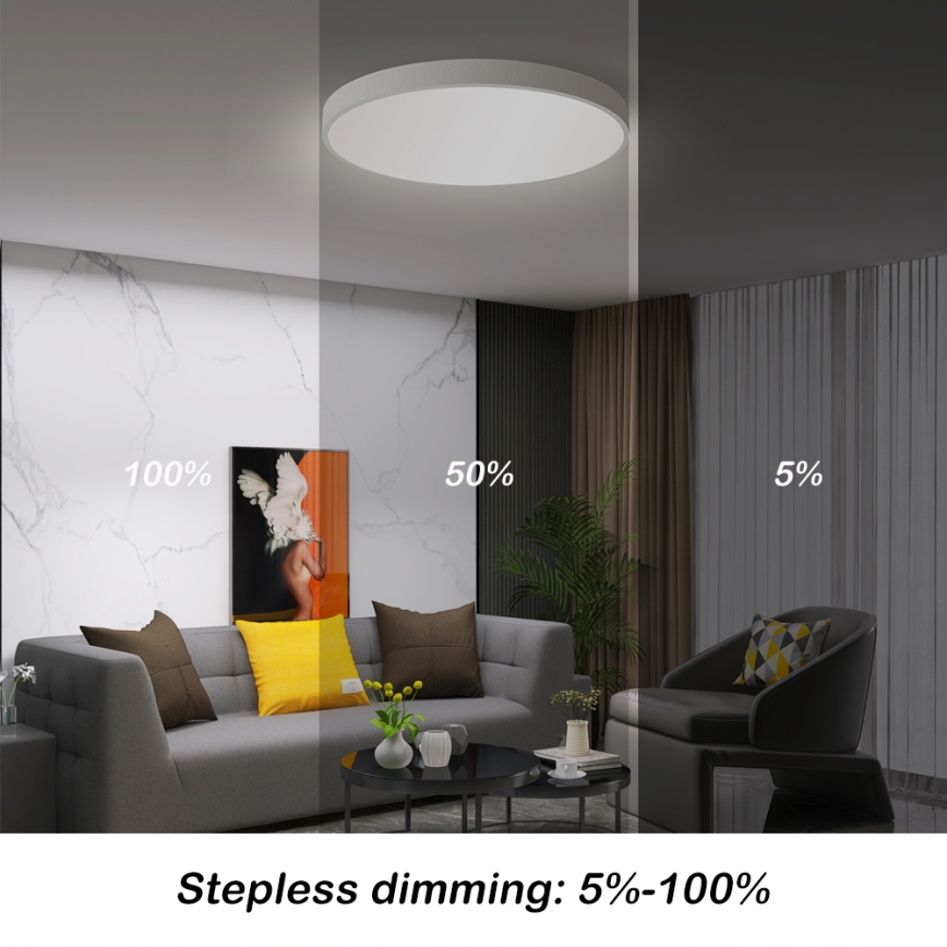 Brilagi - LED stropna svjetiljka s prigušivanjem POOL SMART LED/60W/230V 50 cm 3000-6000K Wi-Fi Tuya + daljinski upravljač bijela