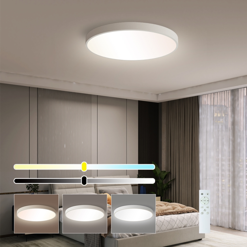 Brilagi - LED stropna svjetiljka s prigušivanjem POOL SMART LED/60W/230V 50 cm 3000-6000K Wi-Fi Tuya + daljinski upravljač bijela