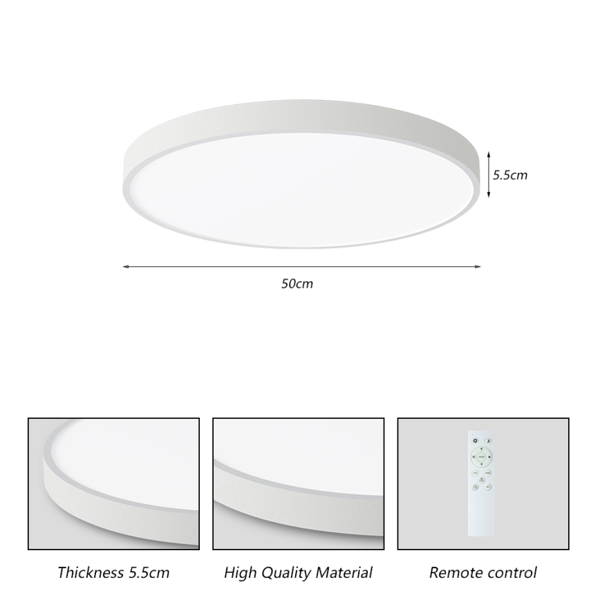 Brilagi - LED stropna svjetiljka s prigušivanjem POOL SMART LED/60W/230V 3000-6000K 50 cm + daljinski upravljač bijela