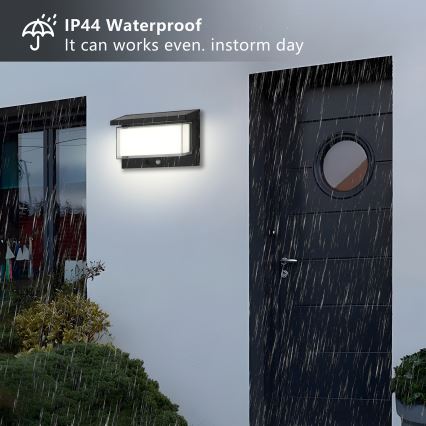Brilagi - LED solarna zidna svjetiljka sa senzorom SUN LUME LED/10W/3,7V 4000 mAh IP44