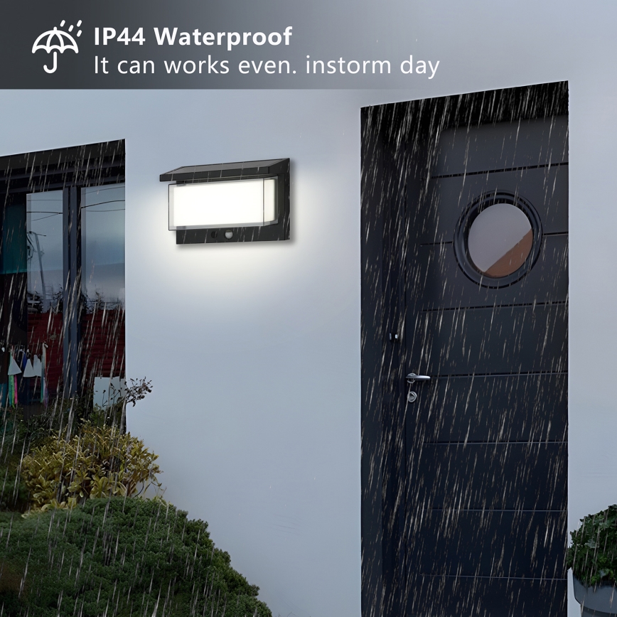 Brilagi - LED solarna zidna svjetiljka sa senzorom SUN LUME LED/10W/3,7V 4000 mAh IP44