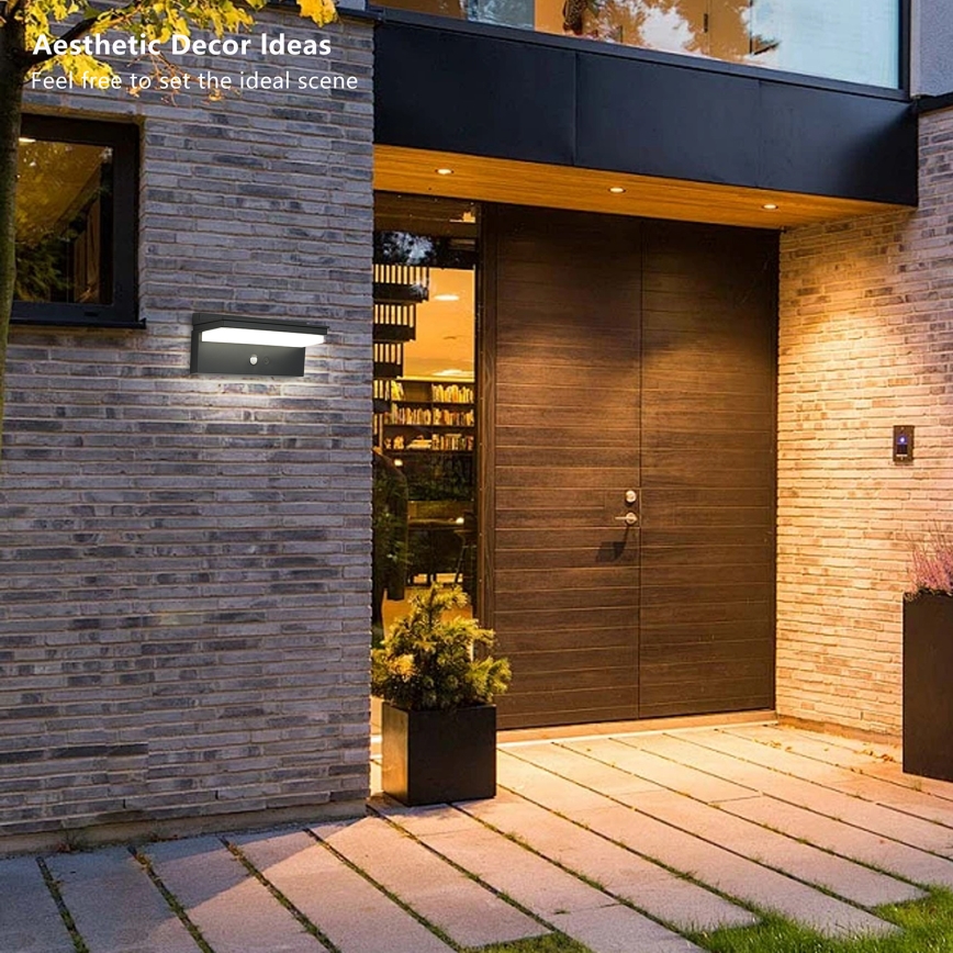 Brilagi - LED solarna zidna svjetiljka sa senzorom SUN SENSE LED/10W/3,7V 4000 mAh IP44