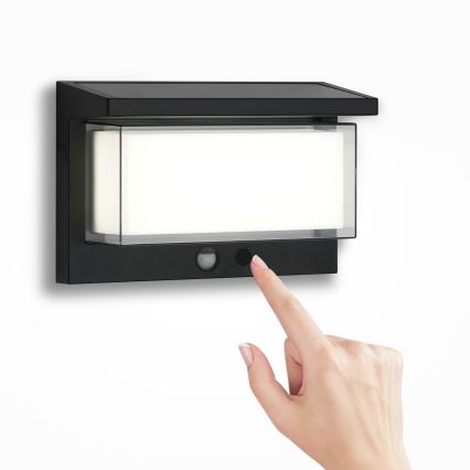 Brilagi - LED Solarna zidna svjetiljka sa senzorom SUNCE LUME LED/10W/3,7V 4000 mAh IP44