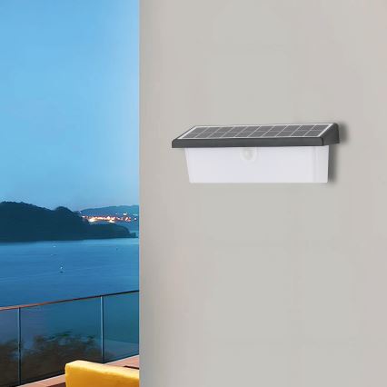 Brilagi - LED Solarna zidna svjetiljka sa senzorom SUNCE RAY LED/6W/3,7V 2200 mAh IP44