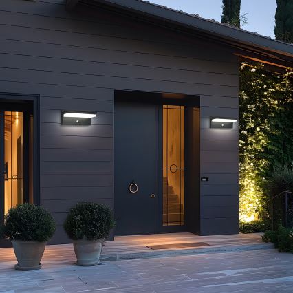Brilagi - LED Solarna zidna svjetiljka sa senzorom SUNCE SENSE LED/10W/3,7V 4000 mAh IP44